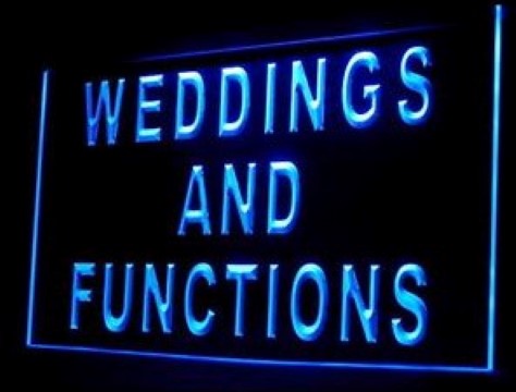 Weddings and Functions LED Neon Sign